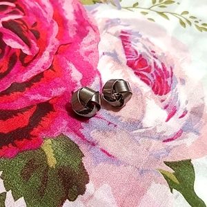 Love Knot Silver Stud Earrings